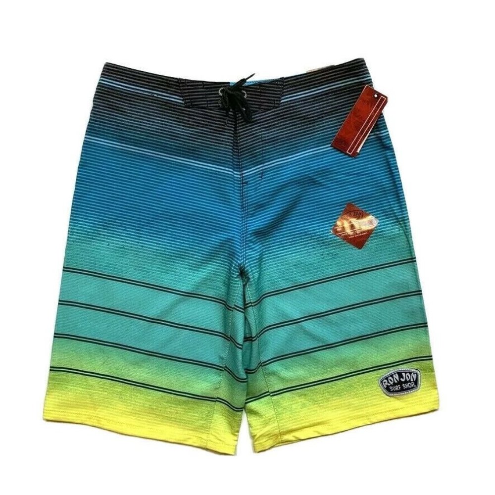 Ron Jon Surf Shop Hybrid Board Shorts‎ Mens 28 Swim Trunks UV Land Water NWT